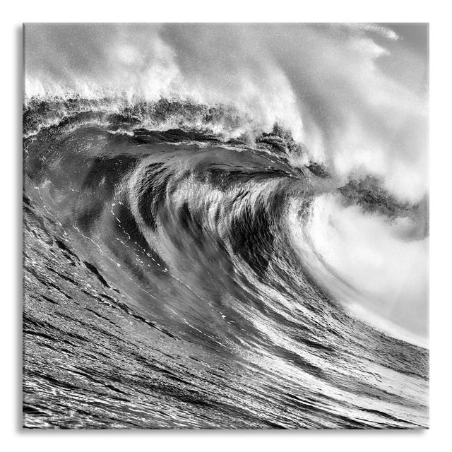 Breathtaking Wave - Unframed Photograph on Glass Ebern Designs Size: 60cm H x 60cm W x 0.4cm D on Productcaster.