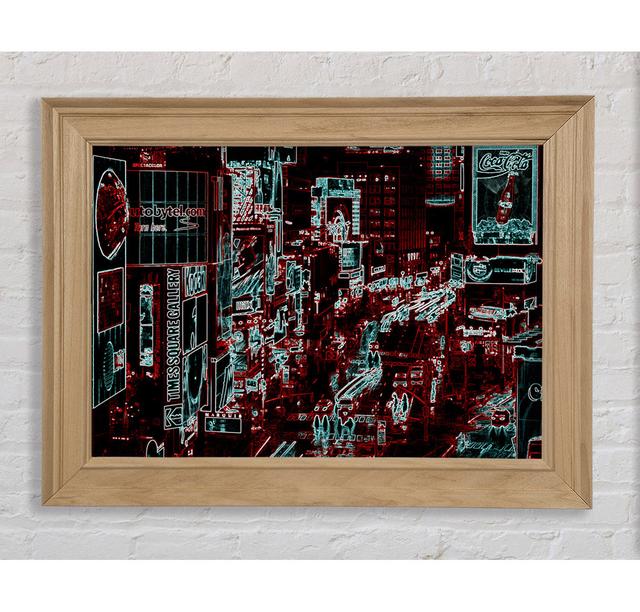 New York Rush Hour Psychedelic - Single Picture Frame Art Prints Bright Star Size: 84.1cm H x 142.2cm W x 8cm D on Productcaster.