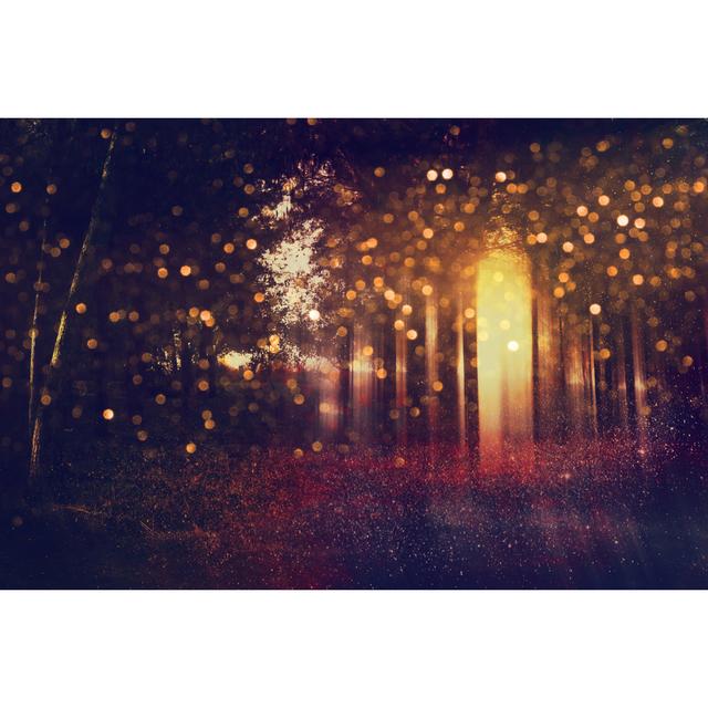 Abstract Of Blurred Forest by Tomertu - Wrapped Canvas Print Latitude Run Size: 20cm H x 30cm W on Productcaster.