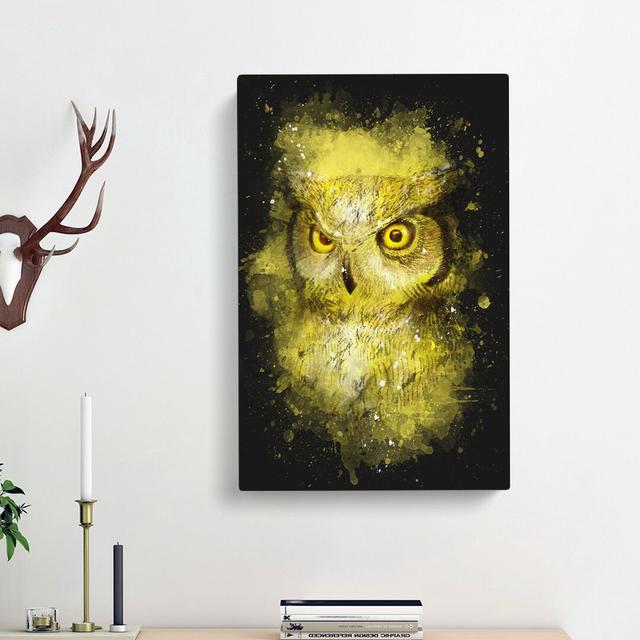 Sketch Of An Owl - Wrapped Canvas Painting East Urban Home Size: 76cm H x 45cm W x 4cm D on Productcaster.