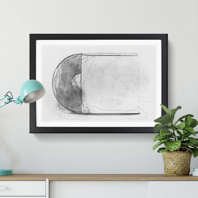 Vinyl Record in Abstract - Picture Frame Graphic Art Print East Urban Home Size: 60cm H x 91cm W x 2cm D, Frame Option: Black on Productcaster.