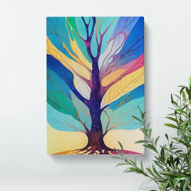 XC1022-1643X Colourful Tree Leaves No.4 Abstract - Wrapped Canvas Graphic Art Marlow Home Co. Size: 76cm H x 50cm W x 3cm D on Productcaster.