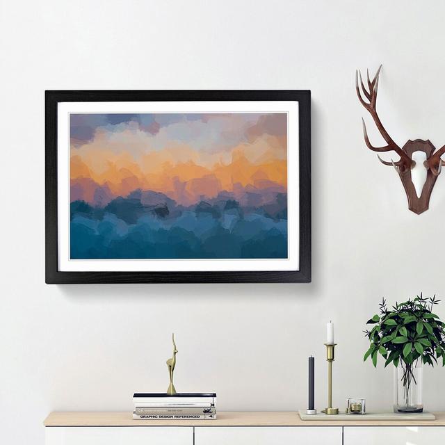 Beautiful Beach in Abstract - Picture Frame Graphic Art Print East Urban Home Size: 36cm H x 48cm W x 2cm D, Frame Option: Black Framed on Productcaster.