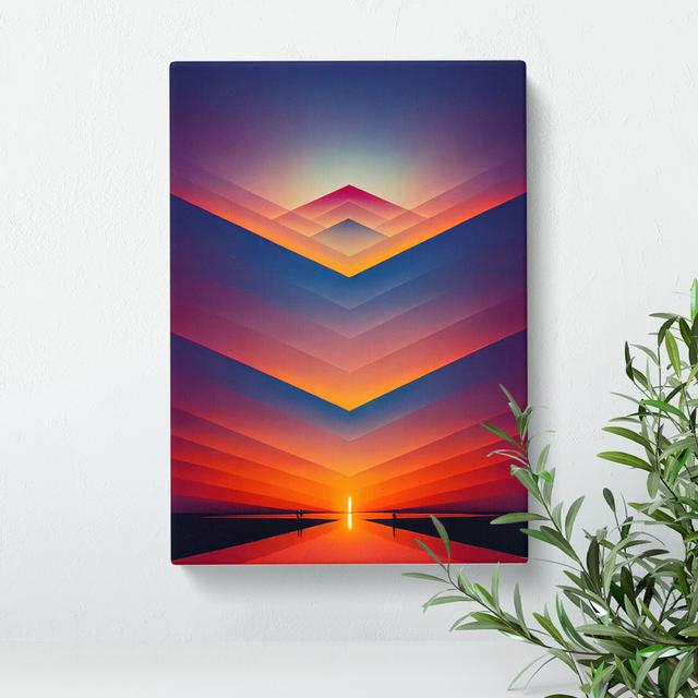 Gracious Sunset - Wrapped Canvas Graphic Art House of Hampton Size: 50cm H x 35cm W on Productcaster.