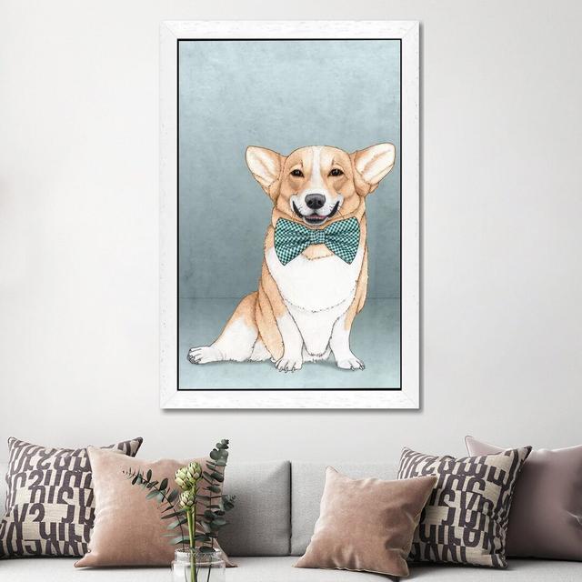 Corgi Dog by Barruf - Painting on Canvas East Urban Home Size: 66.04cm H x 45.72cm W x 3.81cm D, Frame Option: White Framed on Productcaster.