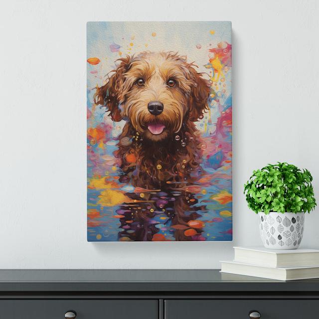 Labradoodle Neo-Plasticism - Art Prints Marlow Home Co. Size: 76cm H x 50cm W x 3cm D on Productcaster.