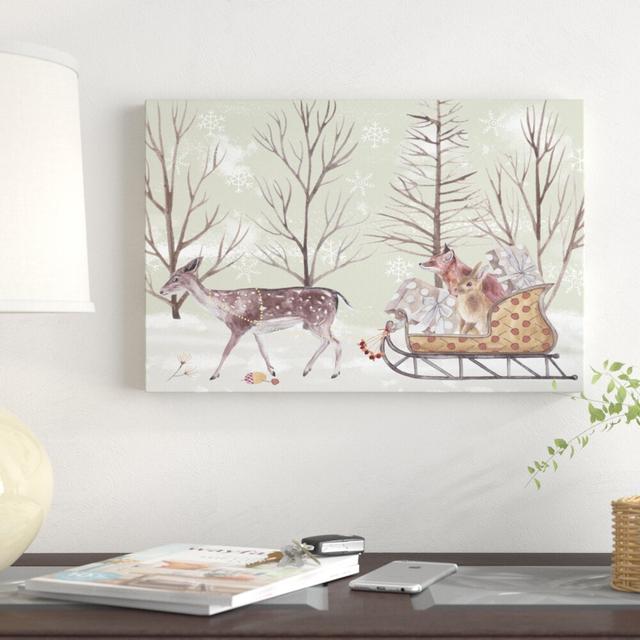 Christmas Time II by Melissa Wang - Wrapped Canvas Graphic Art Print Blue Elephant Size: 30cm H x 46cm W on Productcaster.