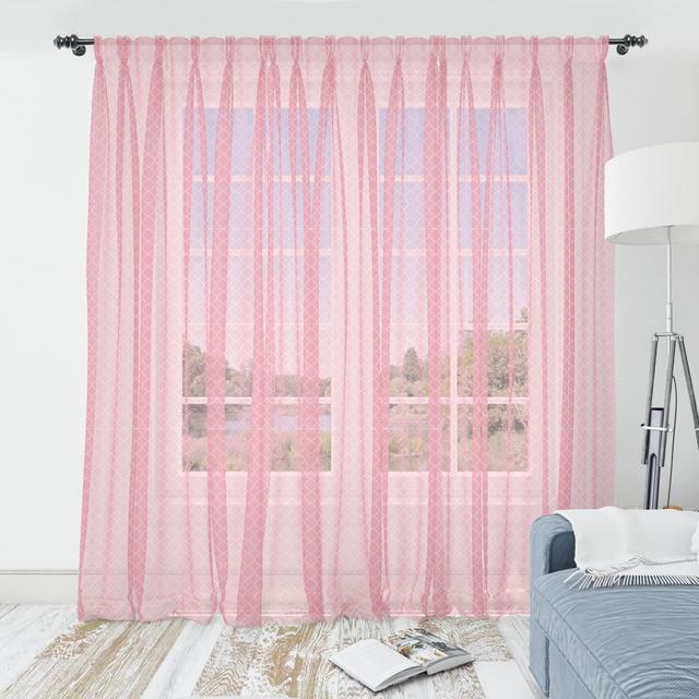 Gardinen-Set Jhase Eastern mit Tunnelzug, transparent (Set of 2) East Urban Home Vorhanggröße: 137 cm B x 240 cm T on Productcaster.