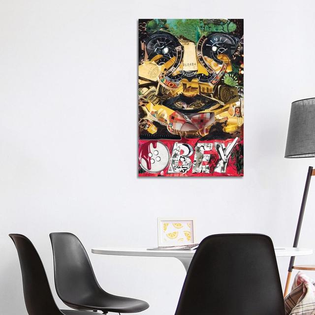 Obey by Glil - Print on Canvas 17 Stories Format: Wrapped Canvas, Size: 101.6cm H x 66.04cm W x 3.81cm D on Productcaster.