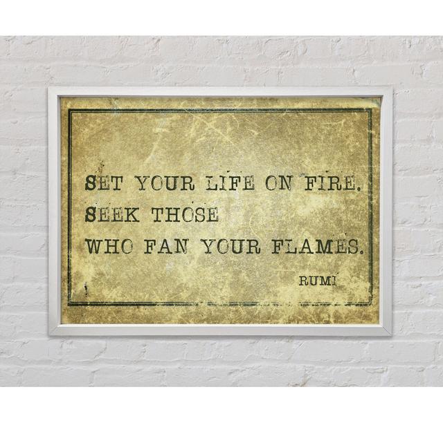 Rumi Quote Framed Print Happy Larry Size: 84.1cm H x 118.9cm W x 3.3cm D on Productcaster.