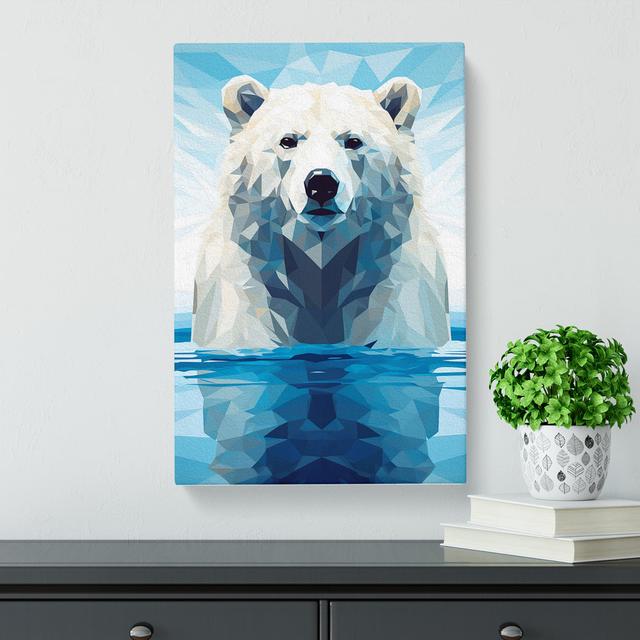 Polar Bear Geometric No.2 - Print 17 Stories Size: 50cm H x 35cm W x 3cm D on Productcaster.