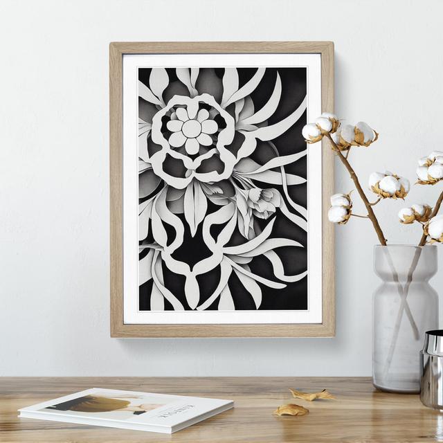 The Adventurous Flower - Print World Menagerie Matte Colour: White, Format: Oak Framed Paper, Size: 36cm H x 27cm W on Productcaster.