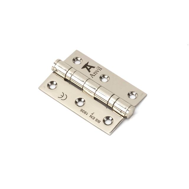 7.6cm H x 5.3cm W Butt Bearing Pair Door Hinges (Set of 2) From The Anvil Finish: Polished Nickel on Productcaster.