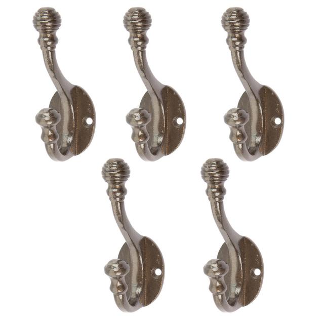 Ball End Iron Wall Wall Hook (Set of 5) Hammer and Tongs on Productcaster.