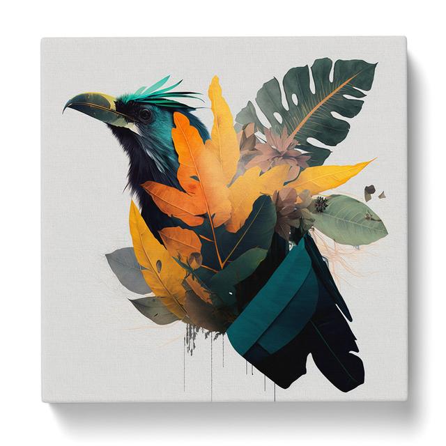 Bird of Paradise Double Exposure - Art Prints Marlow Home Co. Size: 35cm H x 35cm W x 3cm D on Productcaster.