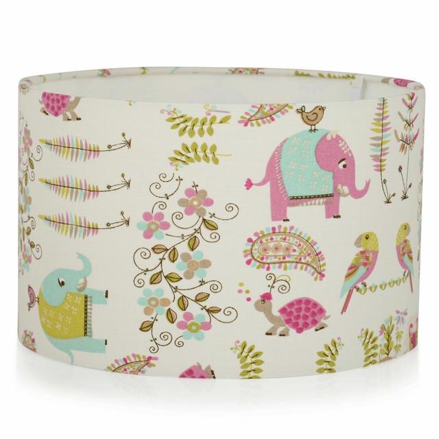 Children's Indian Elephant Cotton Drum Pendant Shade Zoomie Kids Size: 20cm H x 30cm W x 30cm D on Productcaster.