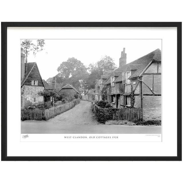 'West Clandon, Old Cottages 1928' by Francis Frith - Picture Frame Photograph Print on Paper The Francis Frith Collection Size: 45cm H x 60cm W x 2.3c on Productcaster.