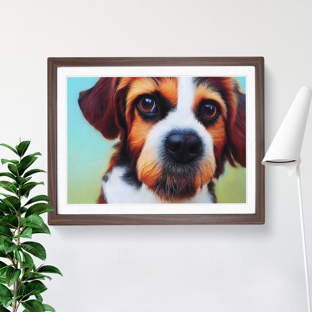 Dog Vol.8 - Single Picture Frame Print Marlow Home Co. Size: 25cm H x 34cm W, Frame Colour: Walnut on Productcaster.