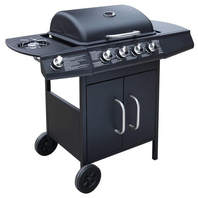 Gas Barbecue Grill 4+1 Cooking Zone Symple Stuff Finish: Black on Productcaster.