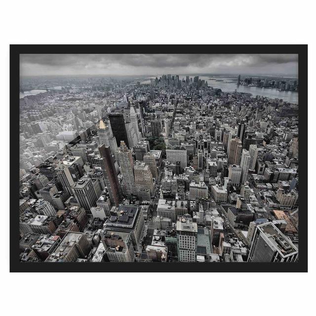 View over Manhattan - Picture Frame Photograph Ebern Designs Frame Option: Black Framed, Size: 50cm H x 70cm W x 2cm D on Productcaster.