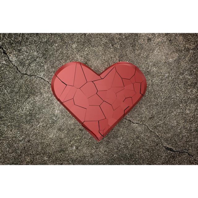 Broken Heart - Wrapped Canvas Print Ebern Designs Size: 81cm H x 122cm W x 3.8cm D on Productcaster.