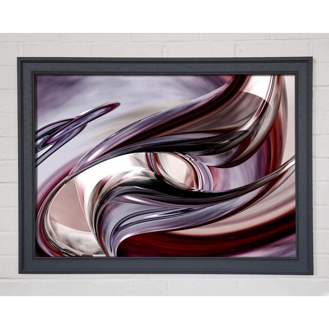 Steel Wave Flip Framed Print Ivy Bronx Size: 21cm H x 29.7cm W x 1.5cm D, Format: Grey Framed Paper on Productcaster.