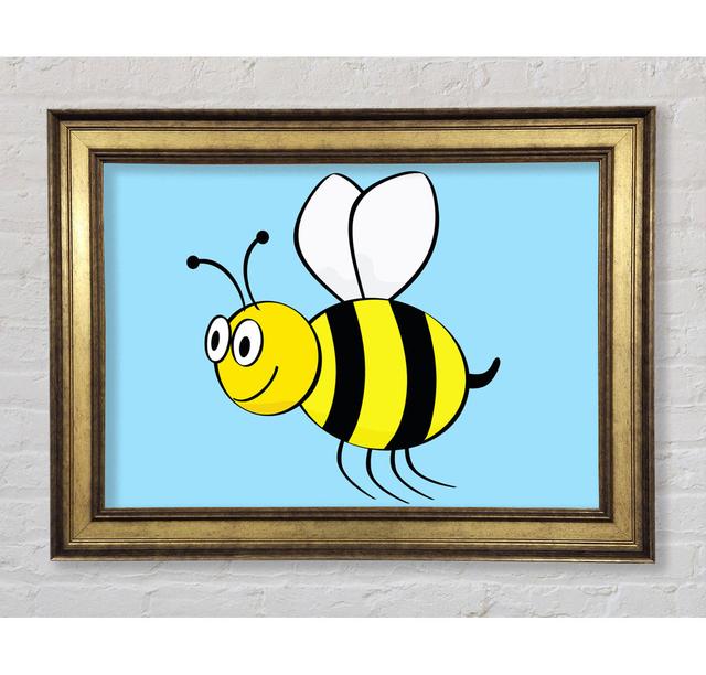 Buzzing Bee Baby Blue - Single Picture Frame Art Prints Brayden Studio Size: 42cm H x 59.7cm W x 8cm D on Productcaster.