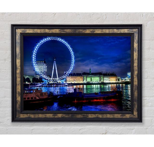 Das London Eye bei Nacht - Einzelne Bilderrahmen Kunstdrucke Bright Star Größe: 42 cm H x 59,7 cm B x 8 cm T on Productcaster.