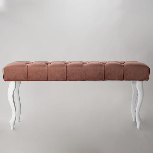 Upholstered Bench bench4home Upholstery Colour: Random/White, Leg Colour: White, Size: H45 x W45 x D30cm on Productcaster.