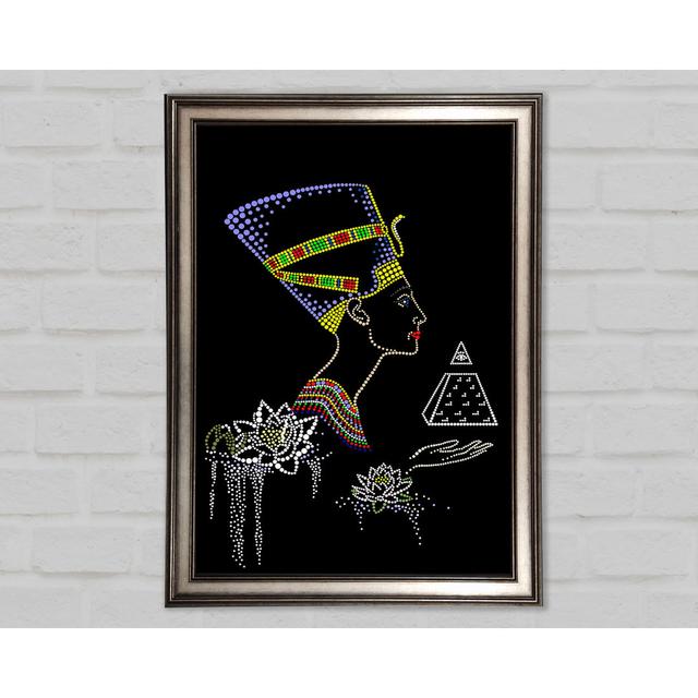 Egyptian Nefertiti Framed Print Ophelia & Co. Size: 42cm H x 29.7cm W x 1.5cm D, Format: Gunmetal Framed Paper on Productcaster.