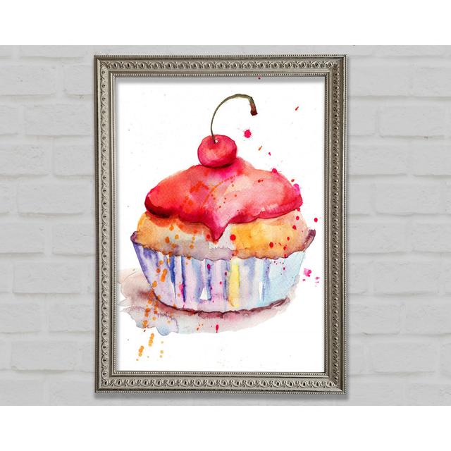 Cherry On Top - Print Ophelia & Co. Format: Silver Framed Paper, Size: 59.7cm H x 42cm W x 3cm D on Productcaster.