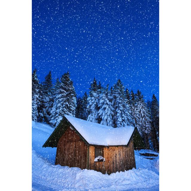 Alpine Hut - Wrapped Canvas Print Alpen Home Size: 30cm H x 20cm W on Productcaster.