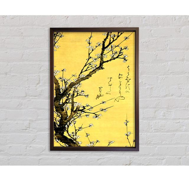 Hokusai Flowering Plum Framed Print Rosalind Wheeler Size: 100.1cm H x 141.4cm W on Productcaster.