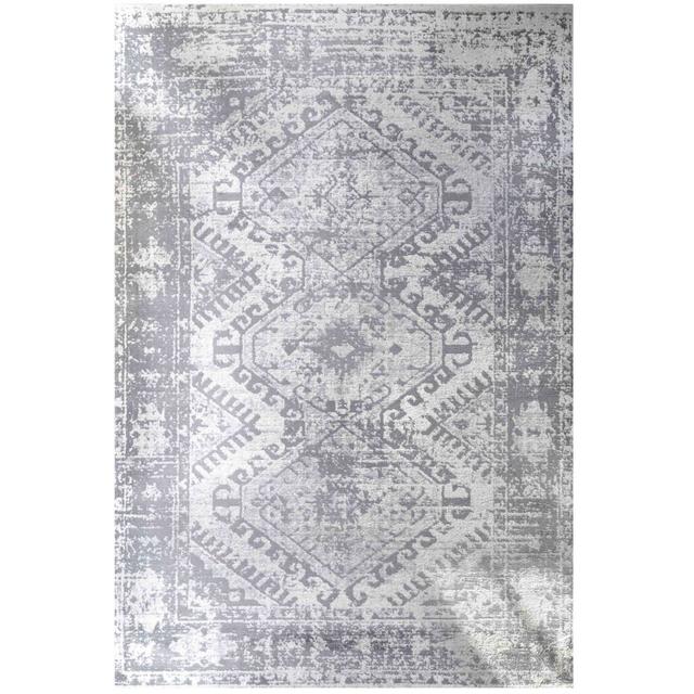 Oscar Distressed Grey Vintage Rug Natur Pur Rug Size: Rectangle 200 x 290cm on Productcaster.