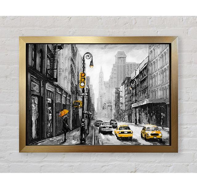 Yellow Cabs In The Streets Of NYC - Single Picture Frame Art Prints Bright Star Size: 59.7cm H x 84.1cm W x 3.4cm D on Productcaster.