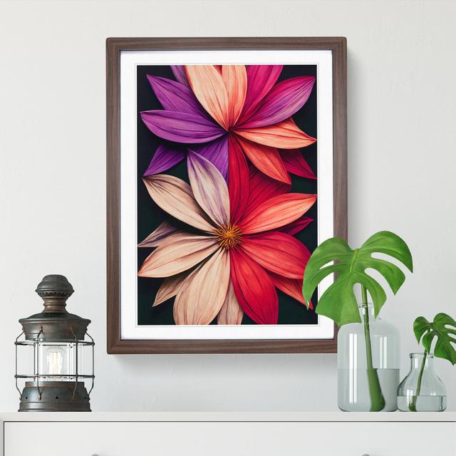 Everlasting Flowers - Picture Frame Graphic Art Marlow Home Co. Frame Colour: Walnut, Size: 34cm H x 25cm W x 2cm D on Productcaster.