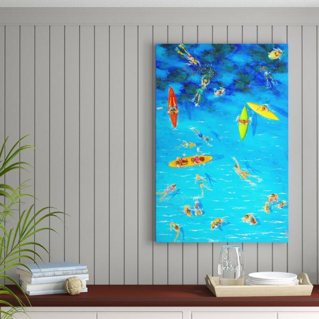 'Fun in the Sea' by Mica Art Print on Wrapped Canvas East Urban Home Size: 114cm H x 76cm W x 3.81cm D on Productcaster.