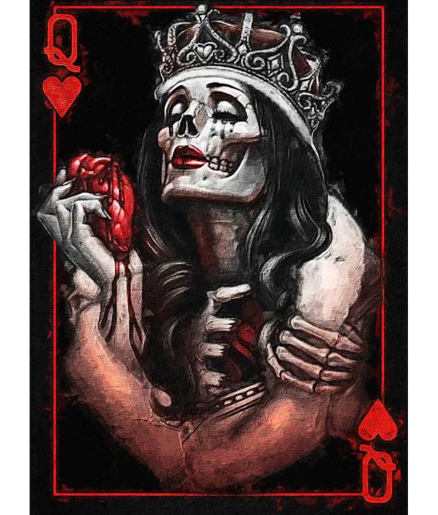 Queen of Hearts - Unframed Painting Maturi Format: Metal, Size: 25.3cm H x 20.2cm W on Productcaster.