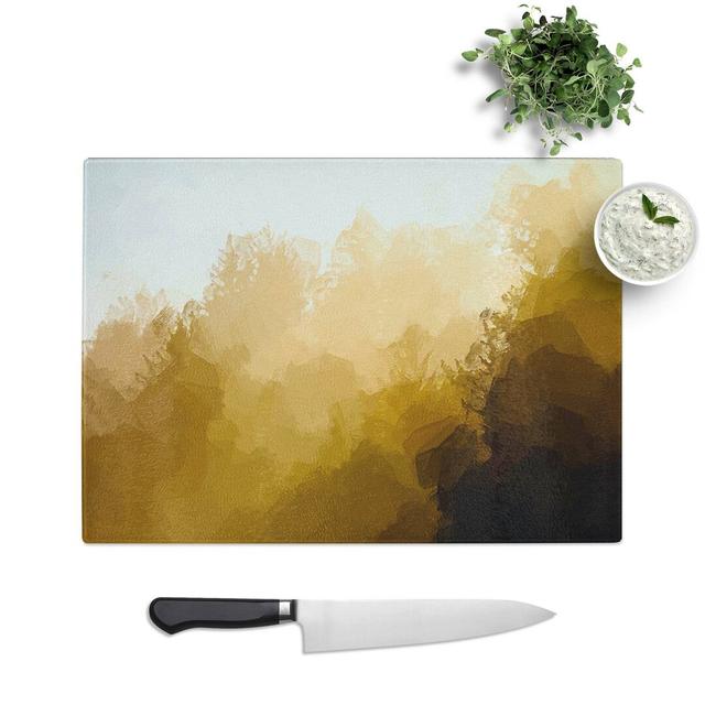 Glass Gold Forest in Abstract Chopping Board East Urban Home Size: 39 cm W x 28.5 cm L on Productcaster.