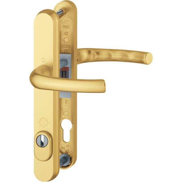 Keyed Right Hand Door Handle HOPPE Finish: Aluminium Gold on Productcaster.