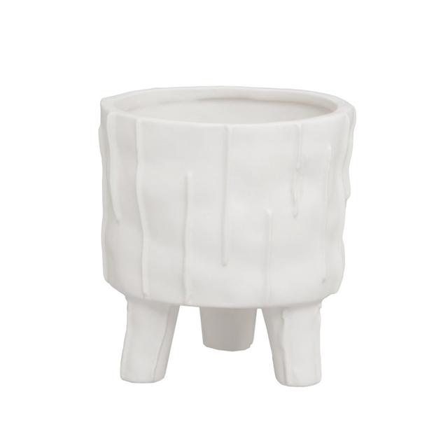 Fara White Large Planter Metro Lane Size: 12cm H x 11cm W x 11cm D on Productcaster.