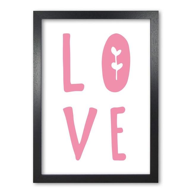 Love - Print East Urban Home Format: Black Grain Frame, Size: 60 cm H x 42 cm W x 5 cm D on Productcaster.