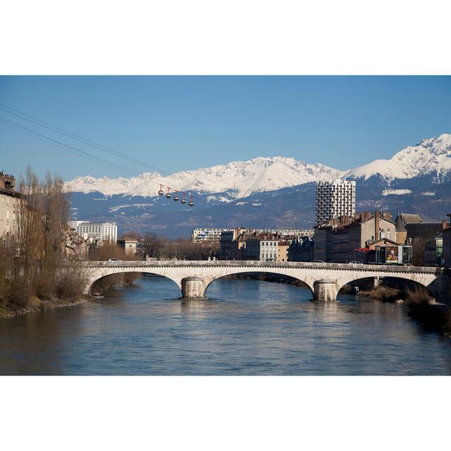 Grenoble - Bridge over the River by Bbsferrari - Wrapped Canvas Photograph 17 Stories Size: 61cm H x 91cm W on Productcaster.