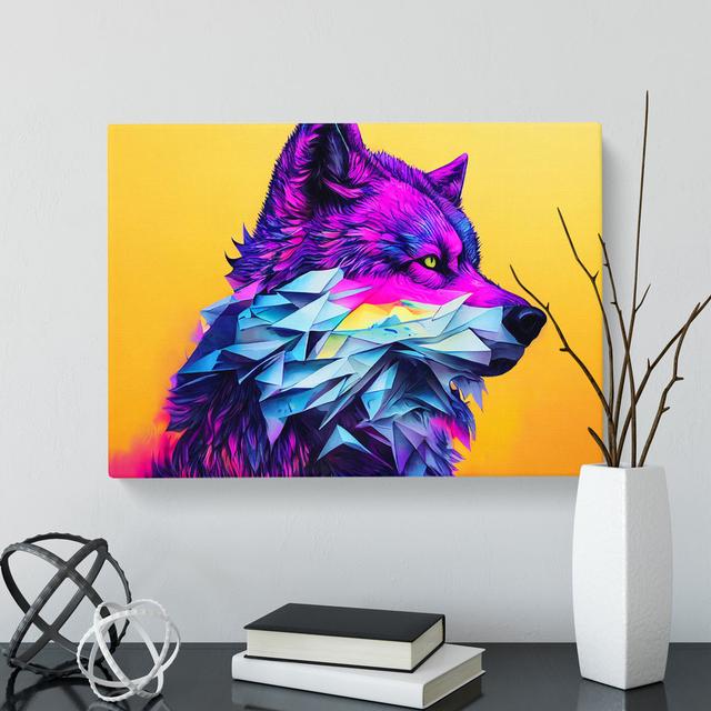 XXX-H1022-WF-10263X Wolf In Colour Vol.2 Abstract - Wrapped Canvas Print 17 Stories Size: 40cm H x 60cm W x 3cm D on Productcaster.