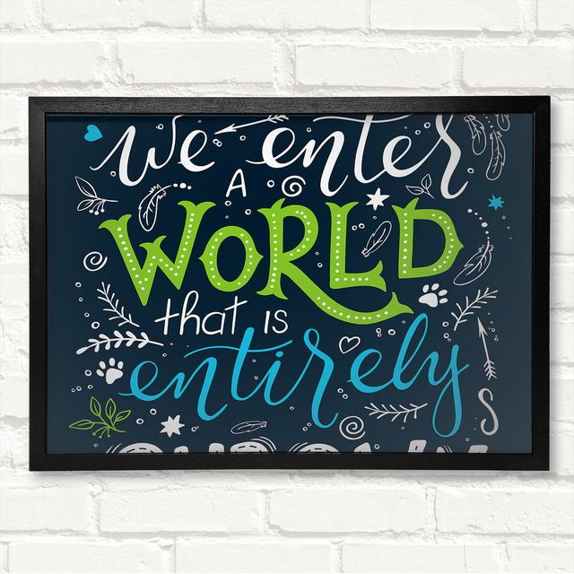 In Dreams We Enter A World Framed Print Happy Larry Size: 42cm H x 59.7cm W on Productcaster.