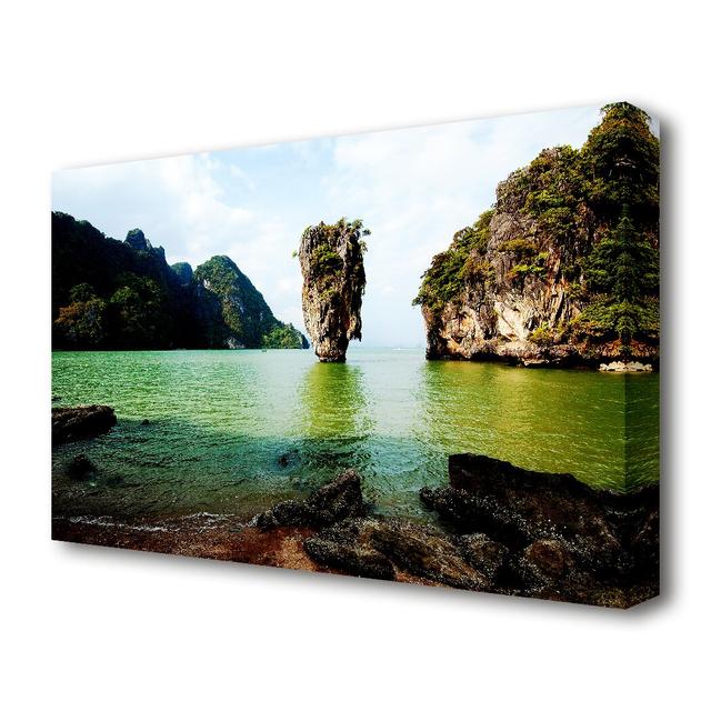 Perfect Hideaway Seascape - Wrapped Canvas Photograph Print East Urban Home Size: 66cm H x 101.6cm W x 4.4cm D on Productcaster.