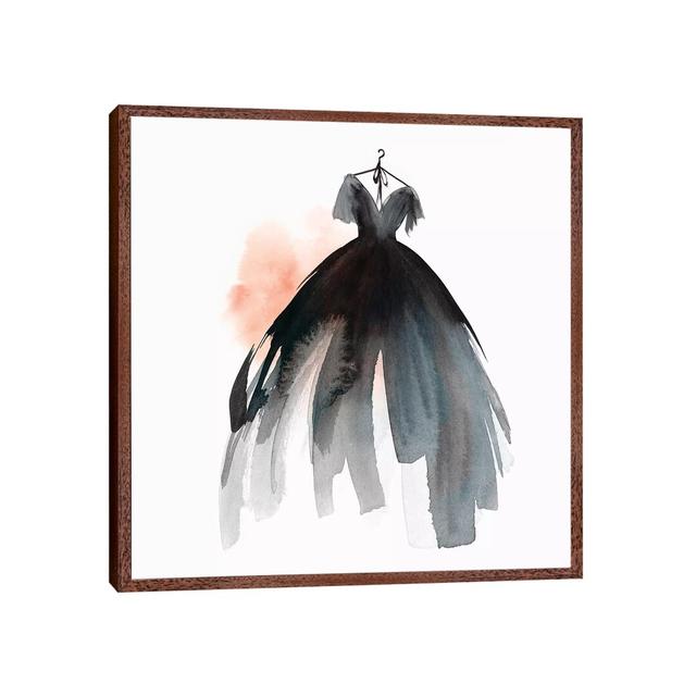 Little Black Dress II by Isabelle Z - Print on Canvas Ebern Designs Size: 45.72cm H x 45.72cm W x 3.81cm D, Format: Classic Brown Wood Framed on Productcaster.