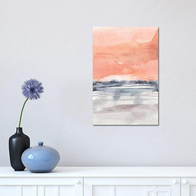 Coral Sky by Jennifer Goldberger - Wrapped Canvas Gallery-Wrapped Canvas Giclée Metro Lane Size: 45.72cm H x 30.48cm W on Productcaster.