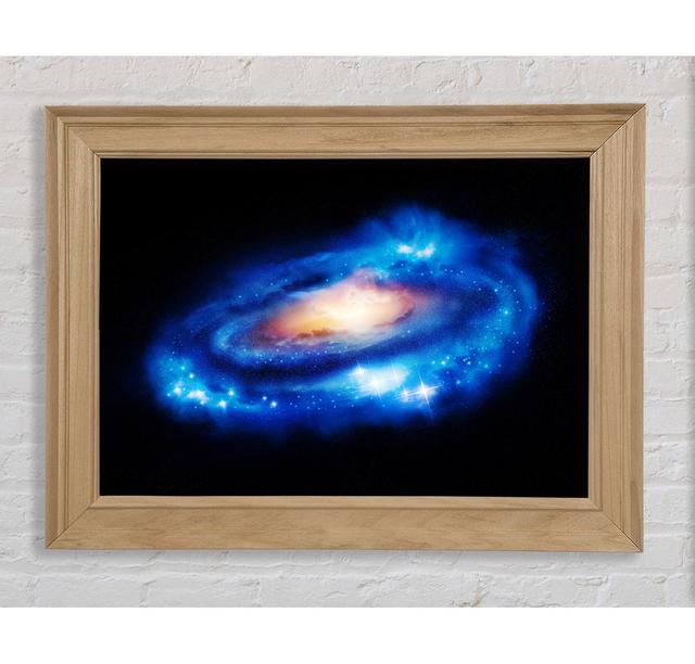 Blue Star Explosion - Print Bright Star Size: 100cm H x 141.4cm W x 8cm D on Productcaster.