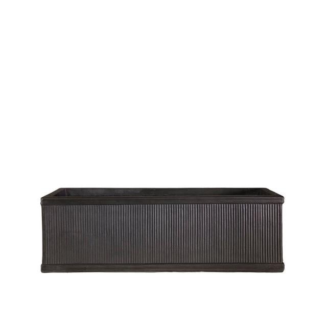 Fibreglass Planter Box HORTICO Colour: Faux Lead, Size: 23cm H x 70cm W x 23cm D on Productcaster.